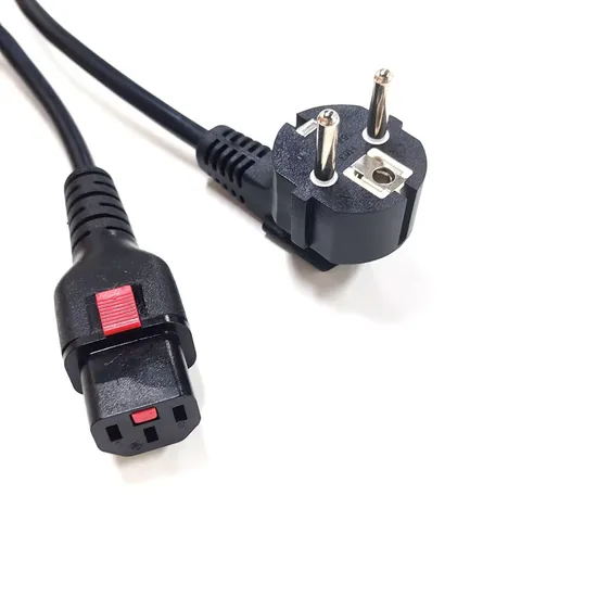VDE Standard 3 Cores 0.75mm2 1mm2 1.5mm2 Power Cable European Euro Plug to IEC 19 Connector