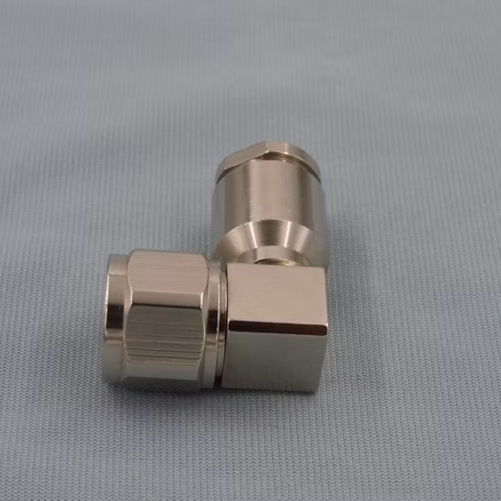RF-Koaxial-N-Typ-Stecker mit rechtwinkliger Klemme für LMR400-Kabel