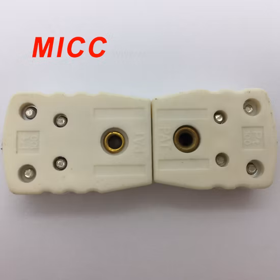 High Thermal Efficiency White Micc-Mc02-PT100-M/F Mini Thermocouple Connector with Factory Direct Supply